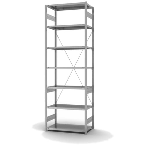 hofe Système de rayonnages sans vis dans une construction mi-lourde, hauteur x largeur x profondeur 3000 x 1060 x 535 mm, 7 tablettes
