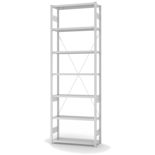 hofe Système de rayonnages sans vis dans une construction mi-lourde, hauteur x largeur x profondeur 3000 x 1060 x 335 mm, 7 tablettes