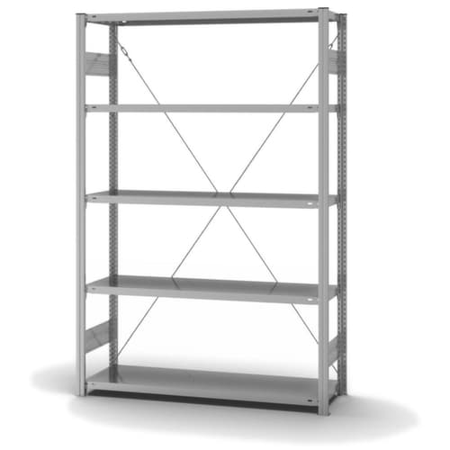 hofe Système de rayonnages sans vis dans une construction mi-lourde, hauteur x largeur x profondeur 2000 x 1360 x 435 mm, 5 tablettes
