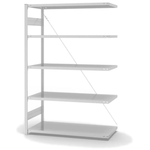hofe Système de rayonnages sans vis dans une construction mi-lourde, hauteur x largeur x profondeur 2000 x 1310 x 635 mm, 5 tablettes