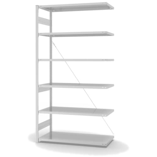hofe Système de rayonnages sans vis dans une construction mi-lourde, hauteur x largeur x profondeur 2500 x 1310 x 635 mm, 6 tablettes