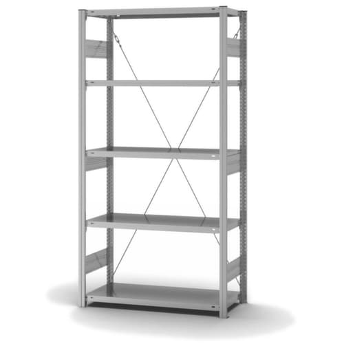 hofe système d'étagères sans vis, hauteur x largeur x profondeur 2000 x 1060 x 435 mm, 5 tablettes