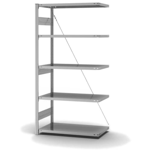 hofe Panneau d'extension pour le rayonnage sans vis, hauteur x largeur x profondeur 2000 x 1010 x 535 mm, 5 tablettes
