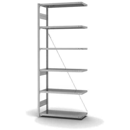 hofe Panneau d'extension pour le rayonnage sans vis, hauteur x largeur x profondeur 2500 x 1010 x 435 mm, 6 tablettes