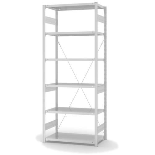 hofe système d'étagères sans vis, hauteur x largeur x profondeur 2500 x 1060 x 535 mm, 6 tablettes