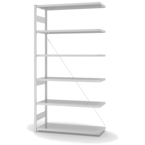 hofe Panneau d'extension pour le rayonnage sans vis, hauteur x largeur x profondeur 2500 x 1310 x 535 mm, 6 tablettes