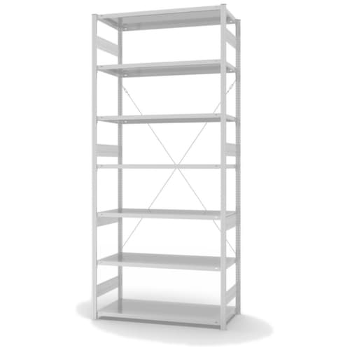 hofe système d'étagères sans vis, hauteur x largeur x profondeur 3000 x 1360 x 635 mm, 7 tablettes