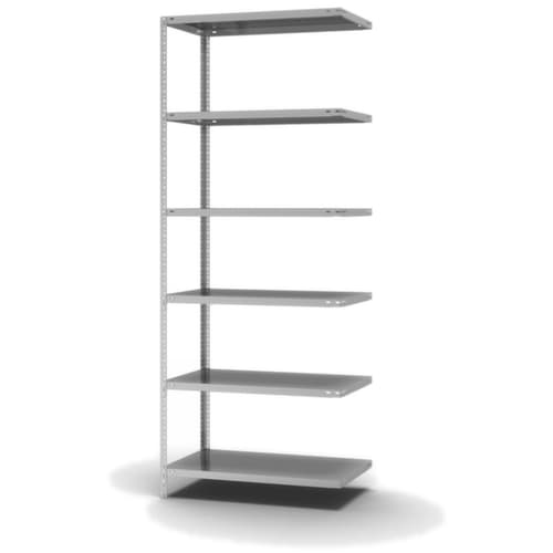 hofe Rayonnage à boulonner élément suivant, 6 tablettes, avec revêtement en zinc anti-corrosion
