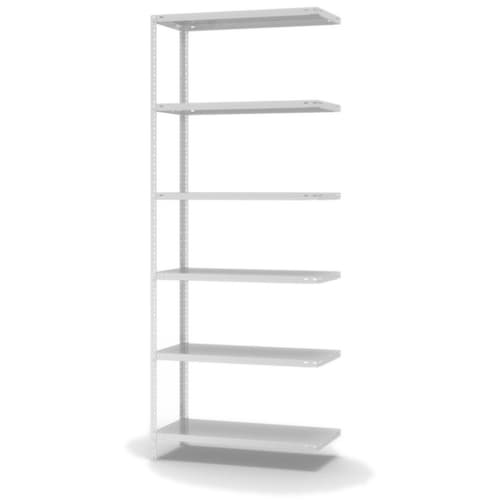 hofe Rayonnage à boulonner élément suivant, 6 tablettes, RAL7035 gris clair