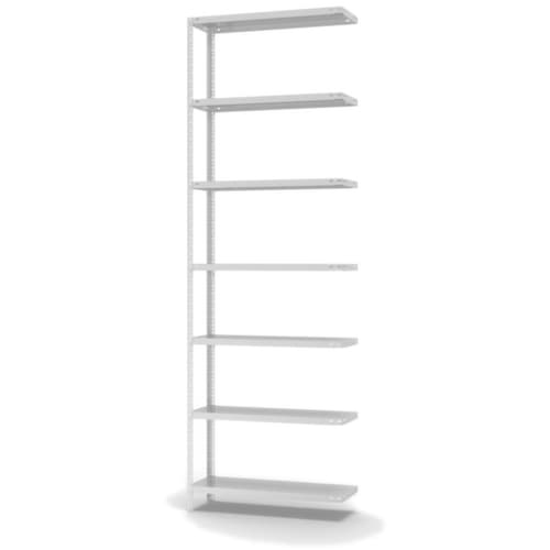 hofe Rayonnage à boulonner élément suivant, 7 tablettes, RAL7035 gris clair