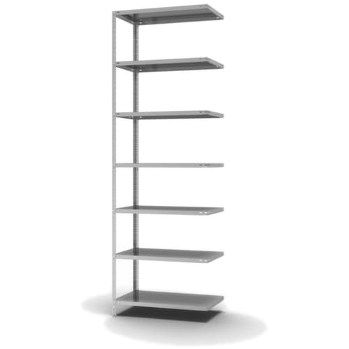 hofe Rayonnage à boulonner élément suivant, 7 tablettes, avec revêtement en zinc anti-corrosion