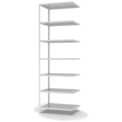 hofe Rayonnage à boulonner élément suivant, 7 tablettes, RAL7035 gris clair