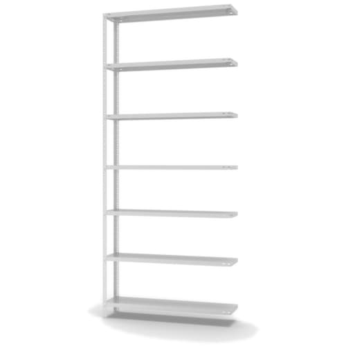 hofe Rayonnage à boulonner élément suivant, 7 tablettes, RAL7035 gris clair