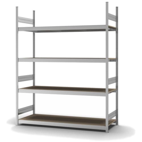 hofe Rayonnage grande largeur avec tablettes en bois