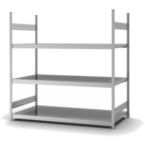hofe Rayonnage grande largeur avec tablettes en acier