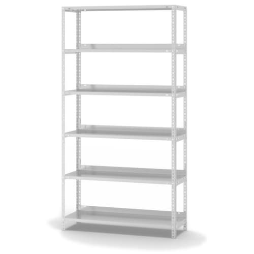 hofe Rayonnage à boulonner pour classeurs, 6 tablettes, RAL7035 gris clair