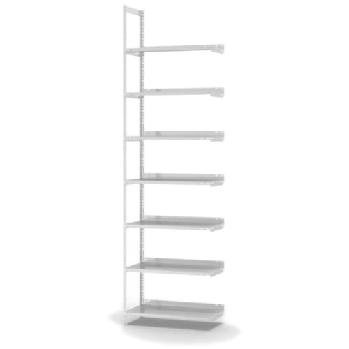 hofe Rayonnage à boulonner pour classeurs élément suivant, 7 tablettes, RAL7035 gris clair