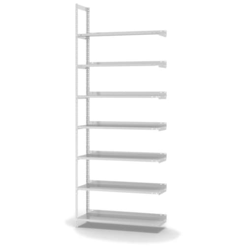hofe Rayonnage à boulonner pour classeurs élément suivant, 7 tablettes, RAL7035 gris clair