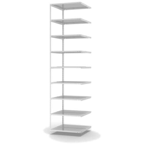 hofe Porte-fichiers à visser Champ de saisie à utiliser des deux côtés, 9 tablettes, RAL7035 gris clair