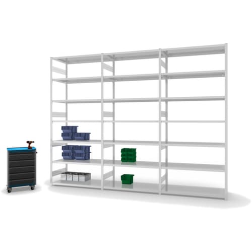 hofe Rayonnages en treillis dans la construction lourde, hauteur x largeur x profondeur 3000 x 1360 x 635 mm, 7 tablettes