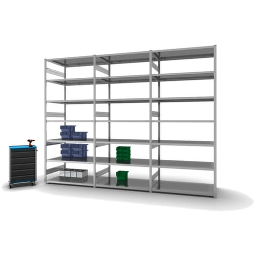 hofe Rayonnages en treillis dans la construction lourde, hauteur x largeur x profondeur 3000 x 1310 x 835 mm, 7 tablettes