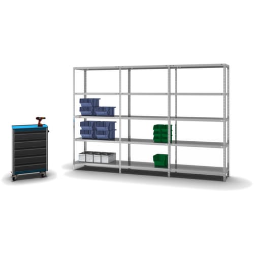 hofe Etagère à visser, 5 tablettes, avec revêtement en zinc anti-corrosion