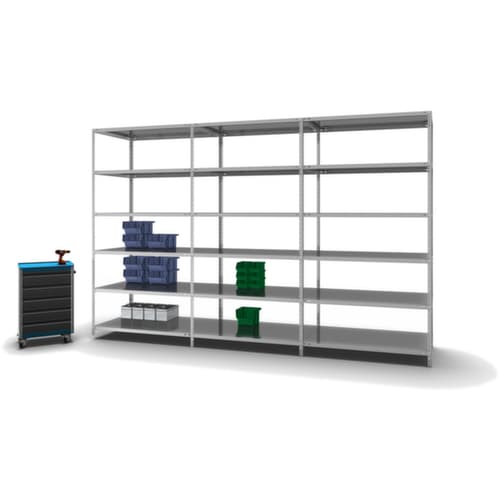 hofe Etagère à visser, 6 tablettes, avec revêtement en zinc anti-corrosion