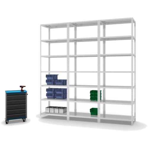 hofe Etagère à visser, 7 tablettes, RAL7035 gris clair