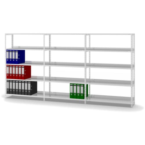 hofe Rayonnage à boulonner pour classeurs, 5 tablettes, RAL7035 gris clair