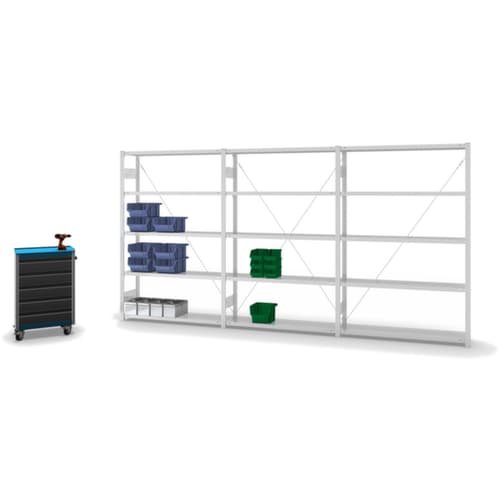 hofe système de rayonnages sans vis de conception standard, hauteur x largeur x profondeur 2000 x 1310 x 335 mm, 5 tablettes