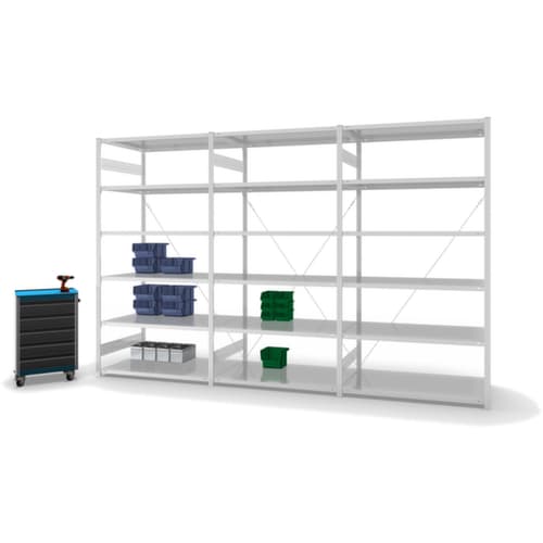 hofe système de rayonnages sans vis de conception standard, hauteur x largeur x profondeur 2500 x 1310 x 835 mm, 6 tablettes