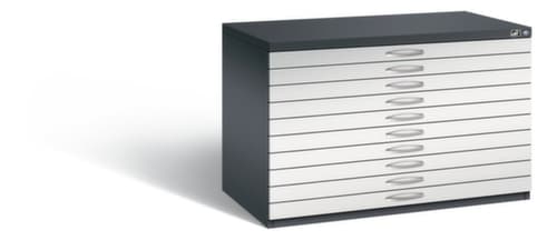 C+P Armoire de rangement à plat, hauteur x largeur x profondeur 760 x 1100 x 765 mm