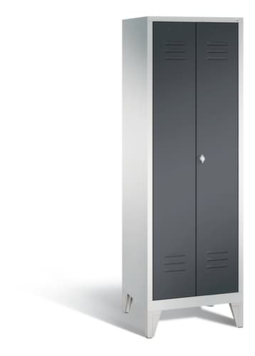 C+P Armoire vestiaire Classic avec 2 compartiments verrouillables ensemble, largeur de compartiment 300 mm