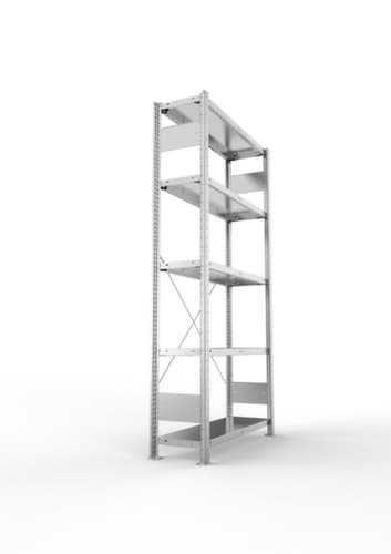 META système d'étagères sans vis CLIP, hauteur x largeur x profondeur 2000 x 1056 x 336 mm, 5 tablettes