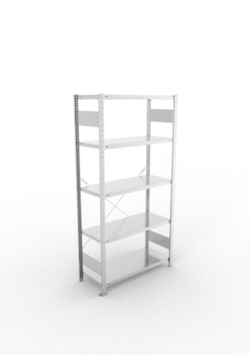 META système d'étagères sans vis CLIP, hauteur x largeur x profondeur 2000 x 1056 x 436 mm, 5 tablettes