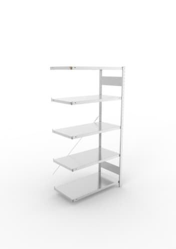 META Panneau d'extension pour le rayonnage sans CLIP vis, hauteur x largeur x profondeur 2000 x 1006 x 536 mm, 5 tablettes