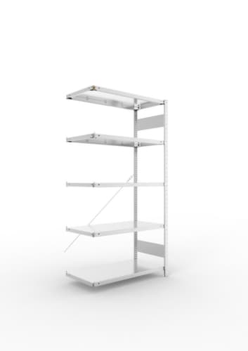 META Panneau d'extension pour le rayonnage sans CLIP vis, hauteur x largeur x profondeur 2000 x 1006 x 536 mm, 5 tablettes