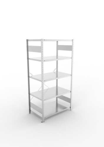 META système d'étagères sans vis CLIP, hauteur x largeur x profondeur 2000 x 1056 x 636 mm, 5 tablettes