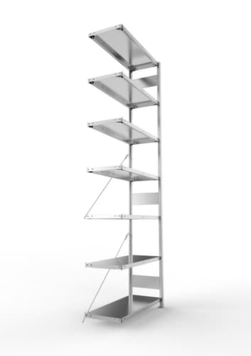 META Panneau d'extension pour le rayonnage sans CLIP vis, hauteur x largeur x profondeur 3000 x 1006 x 436 mm, 7 tablettes