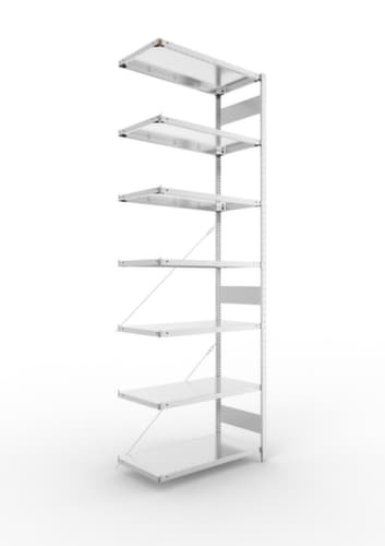 META Panneau d'extension pour le rayonnage sans CLIP vis, hauteur x largeur x profondeur 3000 x 1006 x 536 mm, 7 tablettes
