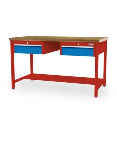 Bedrunka + Hirth Établi, 2 tiroirs, 1/2 tablette
