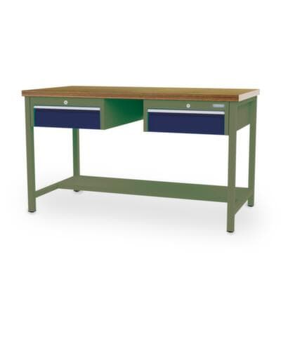 Bedrunka + Hirth Établi, 2 tiroirs, 1/2 tablette