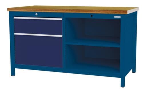 Bedrunka + Hirth Établi, 1 tiroir, 1 armoire, 2 tablettes