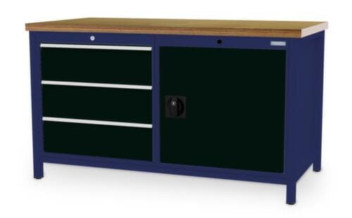 Bedrunka + Hirth Établi, 3 tiroirs, 1 armoire