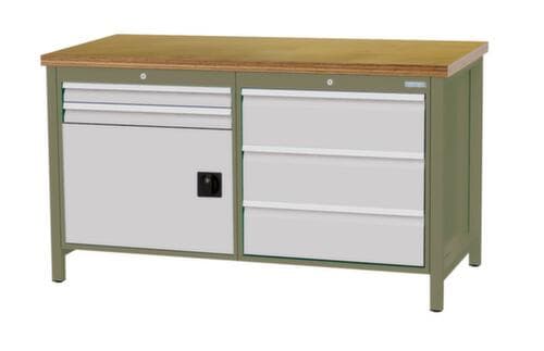 Bedrunka + Hirth Établi, 5 tiroirs, 1 armoire