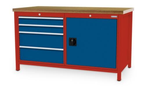 Bedrunka + Hirth Établi, 4 tiroirs, 1 armoire