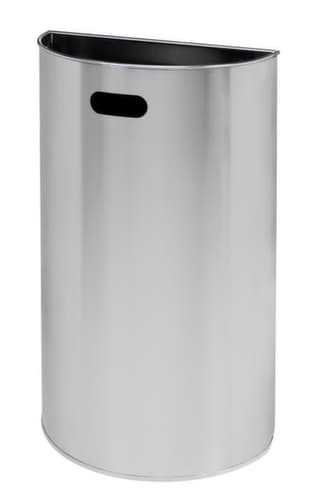Poubelle murale en acier inoxydable Miluna, 40 l