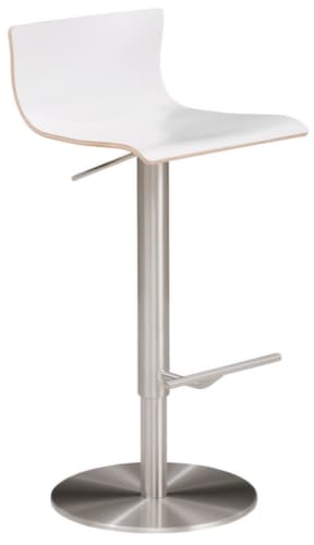 Mayer Sitzmöbel tabouret de bar myHENRI avec dossier bas, assise blanc