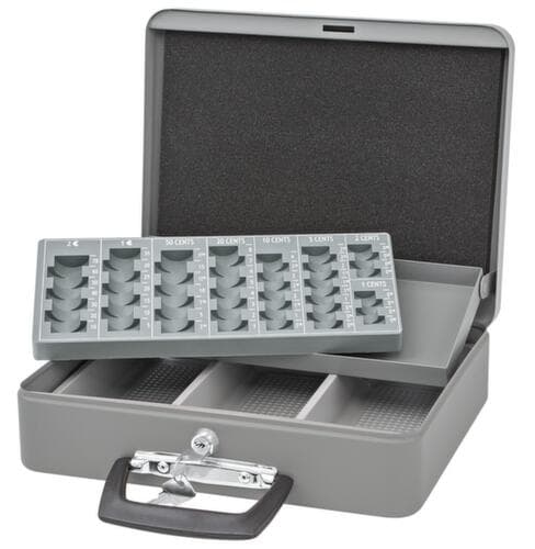 WEDO caisse STANDARD, 3 compartiments billets/ 8 à monnaie, serrure à cylindre