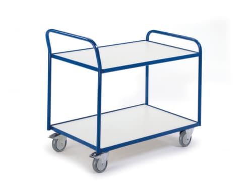 Rollcart Chariot à plateaux avec rebords 790x490 mm, force 250 kg, 2 plateaux